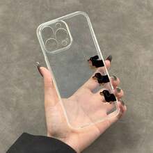 1pc Dachshund Dog Pattern Transparent Space Case Full Coverage TPU Phone Protective Cover - Multicolor - View 3