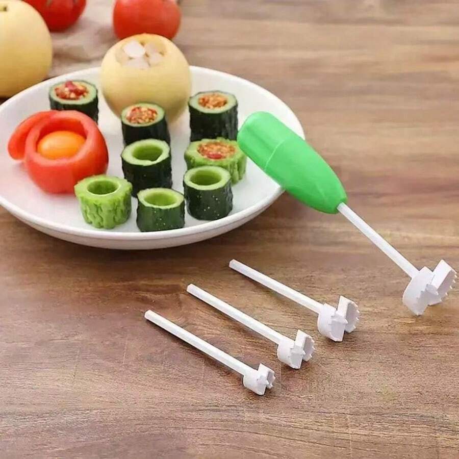 1个多功能厨房蔬菜去核器 - 綠色 - 查看 1