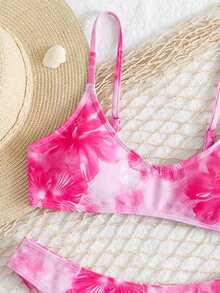 2Pcs Summer Women Colorful Stripe Printed Low Waist Bikini Set Sexy Split Swimwear Retro Striped Pattern Fashion American Coastal Resort Style Soft Elastic Skin Friendly Fabric Slim Alluring Quick Dry Breathable Bathing Suit  Ladies Beachwear Suitable For Seaside Vacation Pool Party Tropical Travel Outdoor Water Sports And Daily Summer Casual Dressing - C - Xem 3