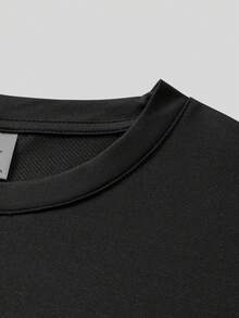 Xiang Panming Porträtdruckmuster Herren-Kurzarm-T-Shirt mit japanischen Schriftzeichen, Anime-Cartoon-, Unisex-Paar-Outfit, modisches Freizeithemd, 2024 Sommer Neuer Stil Basisschicht, Party-Streetwear-Marken-Kurzarm-T-Shirt - Schwarz - Übersicht 2