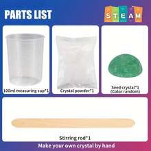DIY Crystal Growing Kit: Fun Science Experiment, Great Christmas Gift! Crystal Set, Children's Toy, Science Experiment, Christmas, Science, Science Experiment Kit - Multicolor - View 10