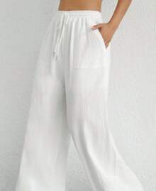 Women Pants - White - View 2