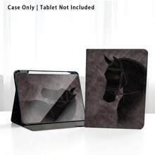 1pc Horse Pattern Flip Cover Tablet Protective Case With Pen Slot, Compatible With Samsung A9/A9+/S9/S9FE/A11/A11+/S11/S10 FE/S10 FE+/S10 Lite And Apple A16 2025, Air 11/13, M3 2025, Mini 7 A17, Pro 2024, Air 11/13, M2 2024, Pro 11/13, As Well As Popular Models From , Honor, Etc. Auto Sleep/Wake Function, Suitable As Gift For Back To School, Valentine's Day, Holidays - Multicolor - View 8