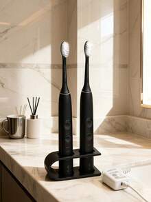 1pc 3D Printed Electric Toothbrush Desktop Storage Rack, Bathroom Vanity Organizer With Drainage Hole To Protect Charging Port From Residue, Suitable For Bathroom And Dorm - Multicolor - View 6