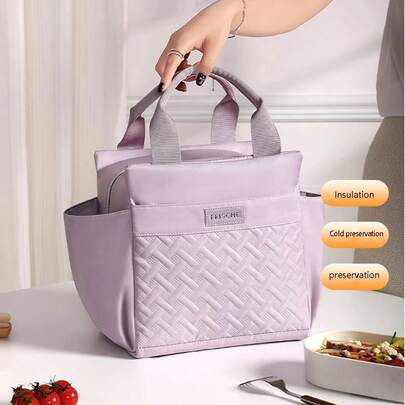 1 túi đựng cơm trưa cách nhiệt dung tích lớn, lớp lót nhôm dày dặn, vải polyester bền chắc, lớp ngoài chống thấm nước, chống rách và bền bỉ, cách nhiệt và giữ lạnh tốt, dễ dàng vệ sinh.