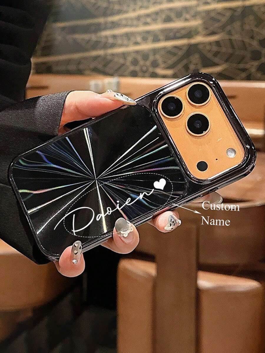 Ốp lưng điện thoại mạ điện cao cấp khắc laser họa tiết CD, tương thích với iPhone 17Pro Max, 17Pro, 17, 16Pro Max, 16Pro, 15Pro Max, 15Pro, 13, 12, 11 Pro Max, 14 Pro, 16, 15, 14, 13, 12, 11, chống rơi vỡ, bảo vệ mặt sau.