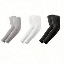 Mangas de Protección Solar Refrescantes, Tela Elástica Transpirable de Secado Rápido, Ajuste Ceñido, Ideal para Deportes de Verano y Ciclismo - 1 unidad - Ver 4