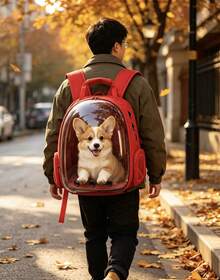 Transparent Pet Backpack, Cat Capsule Bag, 360 ° Breathable, Suitable For Travel And Outdoor Activities Of Puppies And Kittens, Anti Scratch And Anti Bite - 彩色 - 查看 4