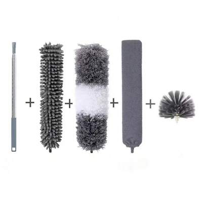1pc Anti-Static Duster, Household Ceiling Dust Cleaner With Extendable Stainless Steel Handle