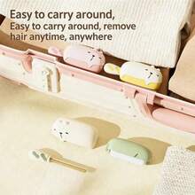 Reusable Lint Remover,WashableLint Roller,Portable Pet Hair Remover ForClothes,Travel Home - Yellow - 查看 2