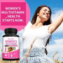 Bcuelov Women's Multivitamin Capsules (2 Bottles) - Beneficial For Brain, Heart, Digestive, And Immune System Health - 120 Capsules/Bottle - 2瓶 - 查看 4