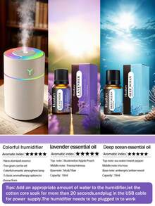 Color Cup Humidifier: Quiet Desktop Spray, 2-In-1 With Aroma & LED Light. USB Mini Portable, Silent Sleep-Friendly. Use In AC Room, Bedroom, Hotel, Office, Dorm, Bath, Pet/Yoga Room. Home Decor & Gift For Women. - Mist - View 19