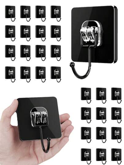 Móc treo tường tự dính chống thấm nước chịu lực cao, đa năng không cần khoan, dùng cho phòng tắm, nhà bếp, phòng ngủ, dùng để treo khăn, quần áo, chìa khóa và nhiều vật dụng khác.