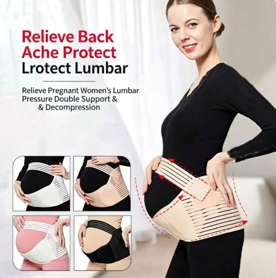 Prenatal Belly Support Belt, FDA-Certified Pregnancy Support Waistband, Specialized For Late Pregnancy And Large Belly, Maternity Belly Support Belt