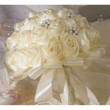 Ramo de novia para ceremonia de boda, flores de perlas artificiales - Multicolor - Ver 3