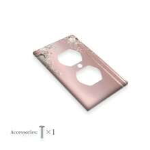 1pc Pink Rhinestone Print Switch Panel Cover, 1/2 Gang Universal, PC Plastic Material, Waterproof & Wear-Resistant, Easy Installation, Suitable For Bedroom/Kitchen Power Socket Decoration, Girly Luxurious Home Accessory - Multicolor - View 7