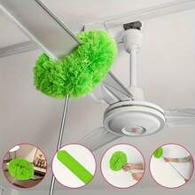 1 chiếc chổi quét bụi quạt trần có thể kéo dài kèm bàn chải tháo rời, thích hợp để vệ sinh quạt trần và xe RV. - Nhiều màu - Xem 10