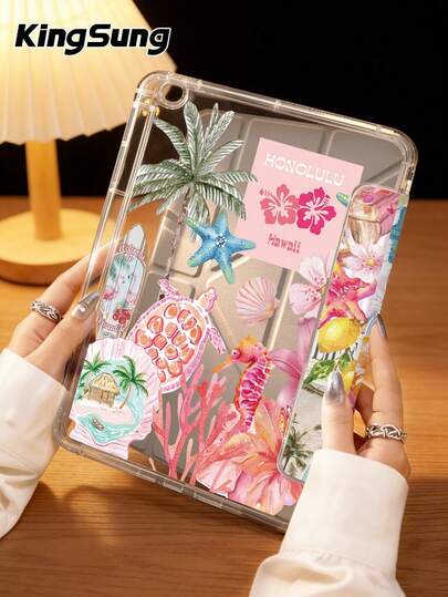 Kingsung Ốp lưng máy tính bảng hình chữ Y gấp gọn, hai mặt, phủ acrylic trong suốt, họa tiết ghép hình cá nhân hóa, tương thích với máy tính bảng Mini6/7/9.7/10.2/10.5/10.9/12.9/Pro 11, thế hệ thứ 10. Ốp bảo vệ hỗ trợ điều chỉnh đa góc, sáu cách đặt giá đỡ, khe cắm bút tích hợp, mặt lưng trong suốt, chống rơi vỡ, tự động bật/tắt màn hình. Tương thích với Kindle Paperwhite thế hệ thứ 12 năm 2024, Kindle thế hệ thứ 11 năm 2022, Clara Colour.