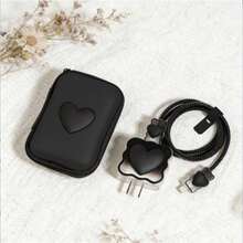 Bộ 6 món gồm sạc Apple, ốp bảo vệ, cáp dữ liệu, tai nghe có dây và tai nghe không dây, túi đựng EVA. - màu đen - Xem 7