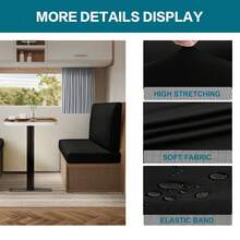 2 Stücke Sitzbezüge für Wohnmobil Dinette, dehnbare Mischung aus Spandex/Polyester, elastische Passform für Wohnwagen und Anhänger, verschiedene Farben erhältlich - Blau, Schwarz, Braun, Rosa, Lila, Anhängersitzbezug | Stilvoller Sitzbezug - Verschiedenfarbig - Übersicht 6