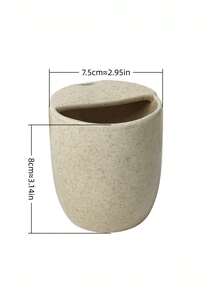 1个极简主义波点镂空杯,米色手持马克杯,家用和办公用手持饮水杯,多功能桌面收纳摆件,极简主义笔筒和化妆刷收纳筒,适用于办公室、浴室和梳妆台等场景,文艺风格桌面装饰,家用和办公用品。 - 彩色 - 查看 3