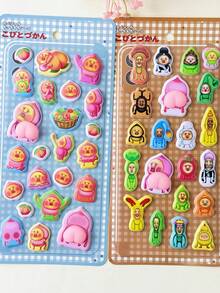 Cute 3D Foam Stickers, PP Material 3D Stickers, Reusable DIY Decorative Stickers, Interactive Stickers Suitable For Children, Can Be Used For Pencil Cases, Envelopes, Gift Boxes, Photo Frames And Other Decorations - Multicolor - View 6