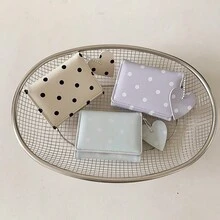 心形波點小巧錢包，韓系極簡小眾品牌多功能三折女款錢包，送給她的禮物 - 彩色 - 查看 7