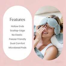Sleep Mask Blanket Weighted Sleep Mask Gravity Eye Pillow Gentle Pressure Light Blocking Sleeping Traveling Relaxation - A - Xem 2