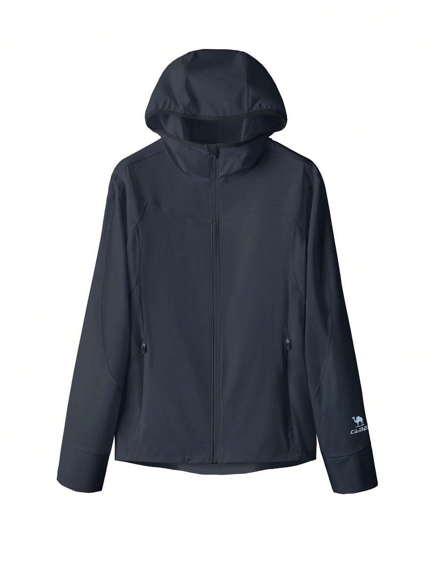 CAMEL CROWN Men's Lightweight Outdoor Sun Protection Jacket - Ice-Cool Breathable Sporty Windbreaker - Phantom Black - View 1
