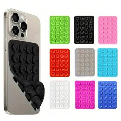 1pc/3pcs Silicone Suction Cup Phone Holder, Suction Cup Phone Stand, Octopus Phone Stand, Adhesive Phone Stand, Double-Sided Suction Cup Phone Stand, Adhesive Phone Stand, Valentine's Day, Ramadan, Double-Sided Tape, Octopus Phone Stand, Double-Sided Tape, Silicone Anti-Slip Washable Phone Stand Sticker