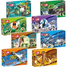 Bloques de construcción italianos Brainrot animales Tung Tung Sahur Tralalelo Tralala tiburón BricksToy regalo para niños caja ciega - 7259-8 - Ver 1