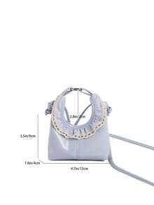 1pc Cute Lace Ruffle Mini Handbag, Sweet Style Crossbody Shoulder Bag, Lightweight Messenger Bag, Fashion Accessory Suitable For Girls/Teenagers, Suitable For Dates, Parties, Work, Shopping, Daily Use - Multicolor - View 2