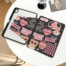 1 chiếc ốp lưng da PU hình gấu, trái tim, bánh ngọt dạng gập với chân đế xoay 360 độ và khe cắm bút, tương thích với Samsung A9/A9+/S9/S9FE/A11/A11+/S11/S10 FE/S10 FE+/S10 Lite, SE 11, Honor, Matepad SE 11. - Nhiều màu - Xem 7