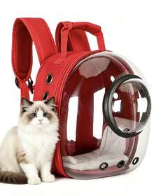 Transparent Pet Backpack, Cat Capsule Bag, 360 ° Breathable, Suitable For Travel And Outdoor Activities Of Puppies And Kittens, Anti Scratch And Anti Bite - 彩色 - 查看 3