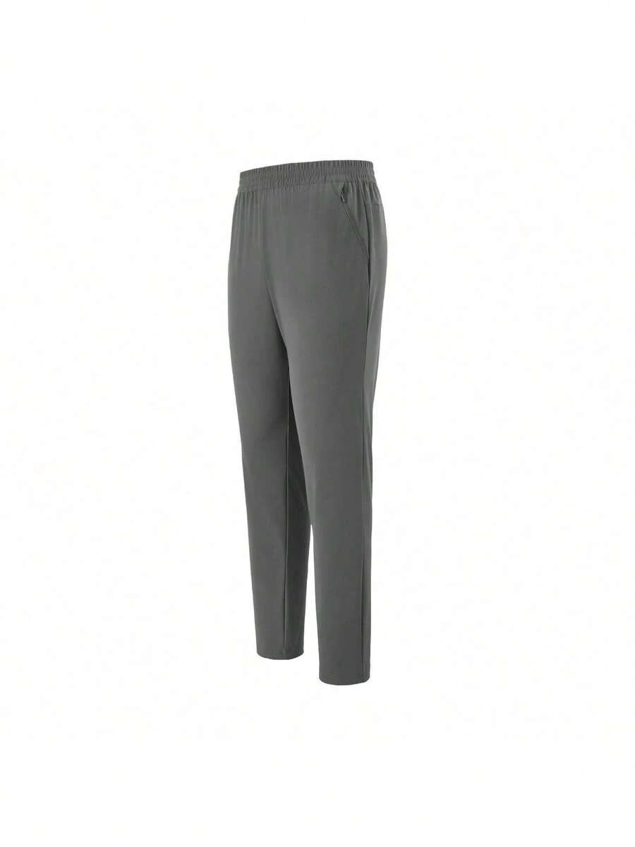 Adidas Pantalones deportivos casuales para hombres, nuevos, elásticos, de secado rápido y transpirables - Gris - Ver 1