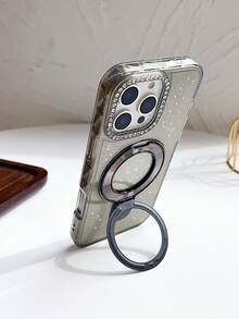 1 Ốp lưng điện thoại lấp lánh với camera đính kim cương và vòng kẹp từ tính, phù hợp với 17, 17 Pro Max/ 16 Pro Max/ 15 Pro/ 14, 13/12/11. Thích hợp làm quà tặng Ngày Valentine/Sinh nhật/Ngày của Mẹ cho người thân/bạn bè/chị gái/bạn gái. - Xám - Xem 3