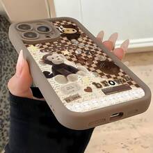 Belleza estética de perlas de monos marrones.funda de teléfono Fundas compatibles con ,Apple,VIVO,OPPO,,, y Honor.Fabricadas en silicona TPU,ofrecen protección contra golpes y caídas. - Marrón - Ver 5