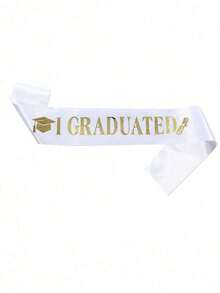 1 pieza "Me Gradué" Chal de Graduación, Accesorio para Fiesta/Celebración Escolar, Accesorio para Fotos, Regalo de Graduación, Regalo para Amigos, Familia, Regalo de Graduación, Regalo de Regreso a Clases - Multicolor - Ver 8