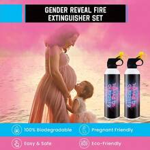 2-Pack Gender Reveal Pink Or Blue Gender Extinguisher Gender Reveal Powder Boy Or Girl Gender Reveal Ideas Color Powder Suitable For Events, Parties, Birthdays, Father's Day - BLUE+PINK - 查看 3