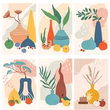 8x12 Inch/6pcs Digital Painting Kit Suitable For Adults And Beginners, Frameless, DIY Easy Acrylic Paint Set, Home Decor Craft, Ideal Gift For Birthday, Father's Day, Christmas, Mother's Day And Valentine's Day - Potted Flowers - View 11