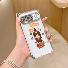 韓国風 シンプルデザイン  ユニセックス スマホケース 対応 Pixel 8A/8/8 Pro/9/9 Pro/9A/10/10PRO/Pixel 8A/8/8 Pro/9/9 Pro/9A/10/10PRO/17pro Max/17pro/17/11/12/13/14/15/15Pro/15PluS/15Pro Max/16/16Pro/16PluS/16Pro Max/MIN/X/XR  エレクトロプレート TPU 耐落下 擦り傷防止 レンズ全体保護 新学期 贈り物に最適 - 黑色 - チェックする 4
