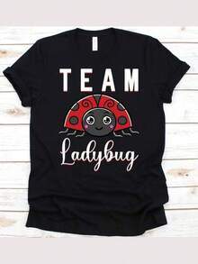 Team Ladybug Shirt, Cute Ladybug Collector Gift, Lady Bug TShirt, Entomology Gift, Bug Collecting T-Shirt, Bug Collector Gift, Insect TShirt - Black - View 1