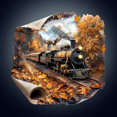 1pc Journey Of Autumn Wooden Puzzle, Asymmetrical Animal Shaped Wooden Jigsaw Puzzle Toy, Unique Party Game Gift, Decorative Art Painting, Desktop Magic Puzzle, Ideal Children's Educational Toy, Holiday Gift, Adult Wooden Puzzle, Back To School Gift, Mother's Day Gift, Birthday Gift (2D Puzzle)