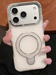 Ốp lưng điện thoại sang trọng lấp lánh màu ombre đính kim cương, kèm vòng giữ camera, phù hợp với 17 Pro Max, 17 Pro, 17, 16 Pro Max, 16 Pro, 16, 15 Pro Max, 15 Pro, 15, 14 Pro Max, 14 Pro, 14, 13 Pro Max, 13 Pro, 13, bảo vệ camera, chống rơi, chống sốc, vỏ cứng chắc chắn. - trắng - Xem 3