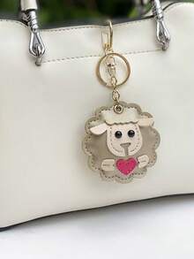 Smiling Sheep Faux Leather Pendant, Multi-Layer Faux Leather Small Accessory Suitable For Women Handbags Gifts For Mother, Father, Graduation, And Teacher - Multicolor - View 11