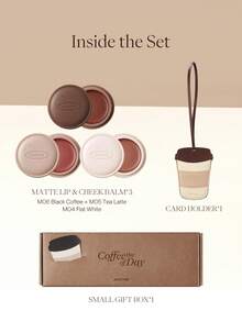 Bộ son dưỡng môi và má hồng JOOCYEE GLAZED OR MATTE, phiên bản giới hạn dòng Coffee Series, son môi và má hồng, trang điểm lì và căng bóng cho đi làm và sử dụng hàng ngày. - Bộ son dưỡng môi và má lì - Xem 12