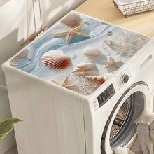 1pc Ocean Seashell Print Kitchen Cabinet Countertop Bowl Dish Drying Mat, Super Absorbent Hides Stains, Rubber Backed Multi-Purpose Dining & Kitchen Home Mat, Suitable For Coffee Maker Dish Rack Drying, Washing Machine, Espresso Machine - HL XYJ 311 - View 7