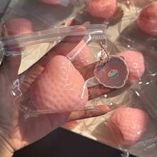 Soft Squishy Strawberry Stress Relief Toy, Silicone-Like Texture, Squeeze Toy For Anxiety And Tension Release - Multicolor - View 10