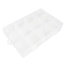 Small Fishing Tackle Box 12 Clear Plastic Parts Organizer With Adjustable Dividers Transparent Organizer Tray Organizers And Storage Box For Tackle Bead - Transparent - View 1