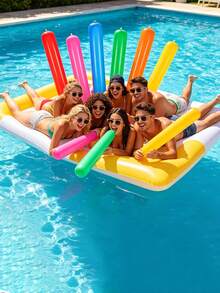 1 pieza Palo inflable multicolor premium, reutilizable. Versátil como flotador de agua y ayuda profesional para entrenamiento de natación. Ideal para piscinas de vadeo, piscinas inflables, piscinas de natación regulares y fiestas en la playa. Solo para uso de adultos. Un imprescindible para las vacaciones. - Varios estilos - Ver 8